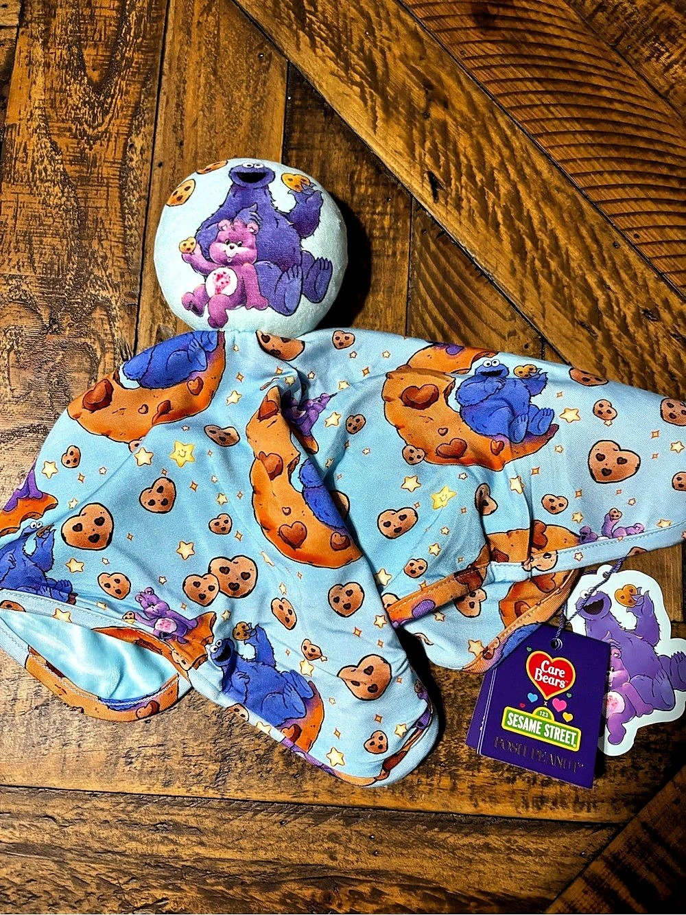 Care Bears Blue Purple lovey  NWT